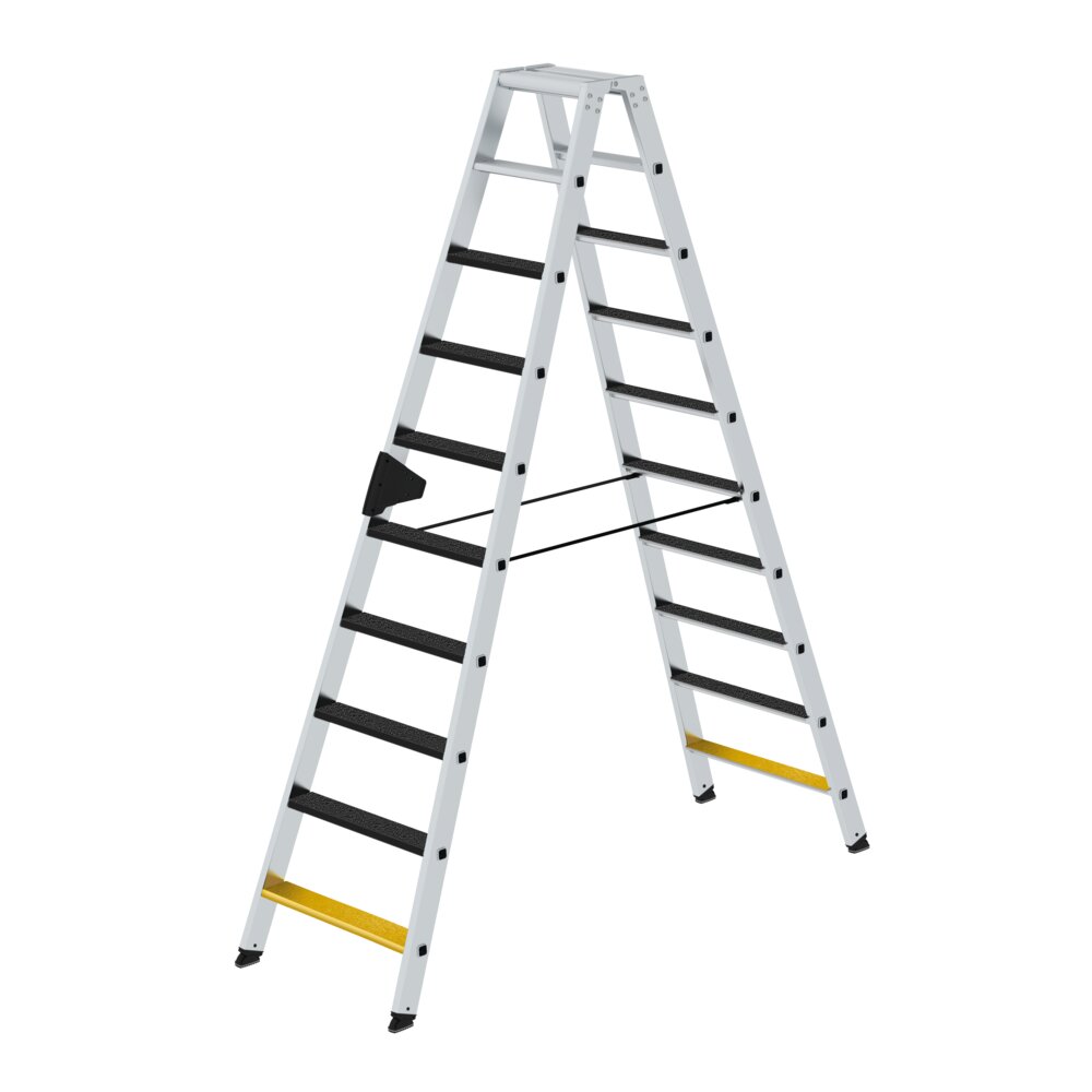 Munk trapladder, toegankelijk vanaf beide zijden, met clip-step R13, 2x10 treden, van Günzburger Steigtechnik Munk trapladder, toegankelijk vanaf beide zijden, met clip-trede R13, uit de categorie trapladders, artikelnummer 041643