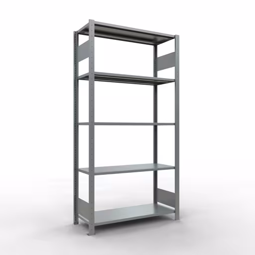 Basisplank, legbord, insteeksysteem MULTIplus150, 2000 x 1000 x 400 mm, 5 legborden, lengtestangen, verzinkt van Schulte Lagertechnik uit het assortiment insteeksysteem