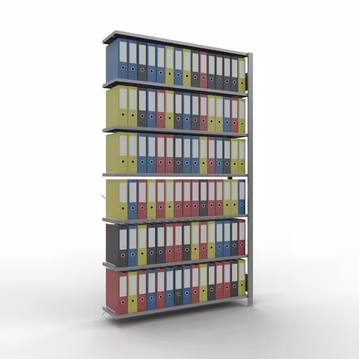 Productafbeelding nr. 11 van het artikel Aanbouwstelling, kantoorstelling, insteeksysteem MULTIplus85, 2300 x 1300 x 300 mm, 7 legborden, kruisschoor, verzinkt, zonder aanslaglijst Afbeelding nr. 11 van het artikel, kantoorrekken, insteeksysteem MULTIplus85, 2300 x 1300 x 300 mm, 7 legborden, verzinkt, zonder aanslaglijst uit de productgroep kantoorrekken van Schulte Lagertechnik