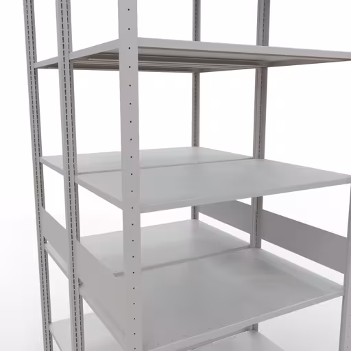 Basisplank, dubbele plank, plankinsteeksysteem MULTIplus150, 3000 x 1000 x (2x600) mm, 2x7 planken, RAL 7035 lichtgrijs van Schulte Lagertechnik met het artikelnr. 33162