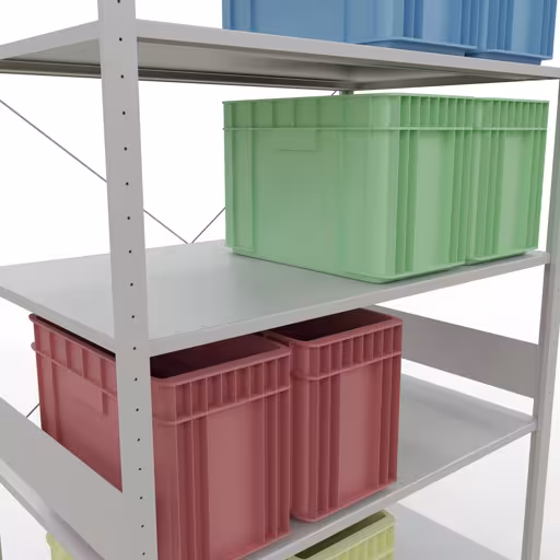 Insteeksysteem basisplank 3000x1300x800 mm, type 150 kg, lichtgrijs met artikelnr. 32682-130 Insteeksysteem basisplank 3000x1300x800 mm, type 150 kg, lichtgrijs van Schulte Lagertechnik uit de categorie insteeksysteem