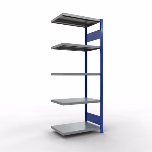 Figuur nr. 10 van het artikel aanbouwrekken, legbordstellingen, insteeksysteem MULTIplus250, 2000 x 750 x 500 mm, 5 legborden, RAL 5010 gentiaanblauw/verzinkt/verzinkt uit de productgroep insteeksysteem van het merk Schulte Lagertechnik.
