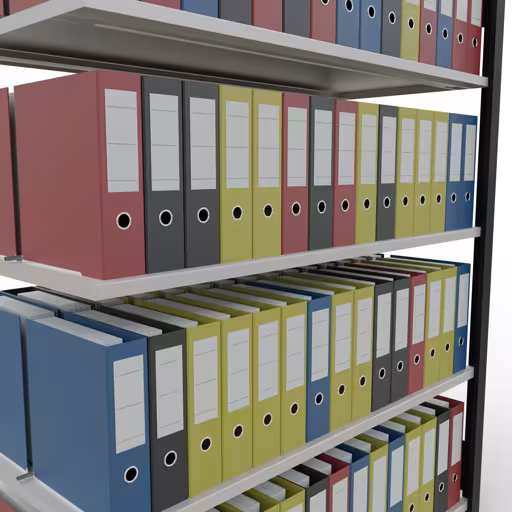 Afbeelding nr. 14 van het artikel, kantoorreksysteem MULTIplus150, 1800 x 1300 x 600 mm, 5 planken, met middenaanslag, zwart/lichtgrijs uit de productgroep kantoorrekken van Schulte Lagertechnik
