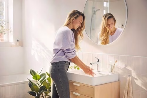 Detailbild 3982384 Hansgrohe REBRIS S 110 CoolStart ééngreeps wastafelmengkraan zonder afloop chroom