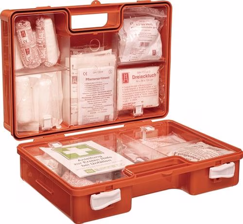 Erste Hilfe Koffer DIN 13169-2021 B310xH210xT130 circa mm orange B-SAFETY