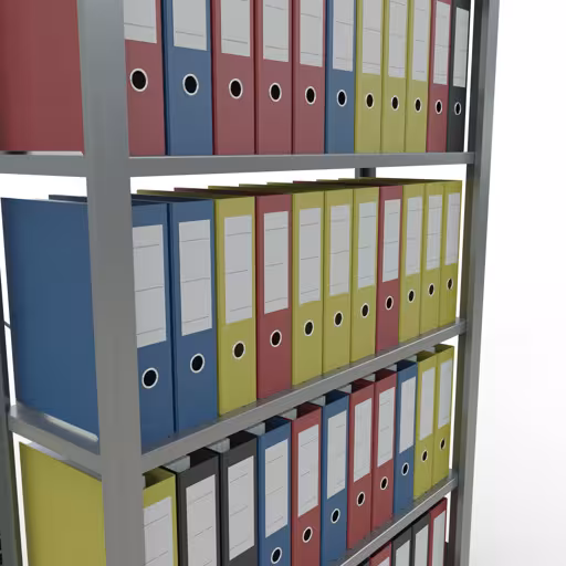 , kantoorrekken, insteeksysteem MULTIplus85, 2000 x 1000 x 300 mm, 6 legborden, verzinkt, zonder aanslaglijst van Schulte Lagertechnik uit het assortiment kantoorrekken