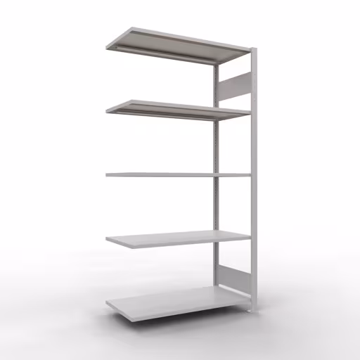 Extra afbeelding van het artikel Aanbouwplank, legplank, insteeksysteem MULTIplus150, 2000 x 1000 x 500 mm, 5 legborden, RAL 7035 lichtgrijs vanaf opzetplank