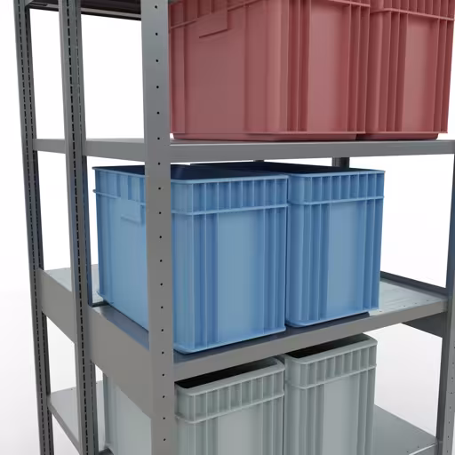 Productafbeelding nr. 16 van het artikel basisplank, dubbele plank, stellingsysteem MULTIplus250, 2500 x 1000 x (2x500) mm, 2x6 planken, verzinkt uit het assortiment stellingrekken van het merk Schulte Lagertechnik