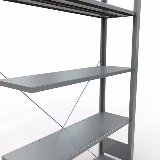 Figuur nr. 12 van het artikel, kantoorrekken, insteeksysteem MULTIplus85, 1800 x 1000 x 300 mm, 5 planken, verzinkt, zonder aanslaglijst uit de productgroep kantoorrekken van Schulte Lagertechnik.
