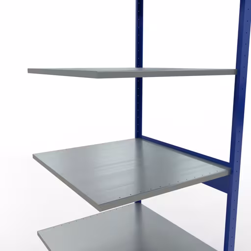 Productafbeelding nr. 6 van het artikel aanbouwplank, legbord, insteeksysteem MULTIplus150, 2500 x 750 x 800 mm, 6 legborden, RAL 5010 gentiaanblauw/verzinkt/verzinkt uit het insteeksysteem-assortiment van het merk Schulte Lagertechnik