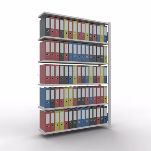 Afbeelding nr. 13 van het artikel, kantoorrekken, insteeksysteem MULTIplus85, 2000 x 1300 x 300 mm, 6 planken, zonder aanslaglijst, lichtgrijs uit de productgroep kantoorrekken van Schulte Lagertechnik