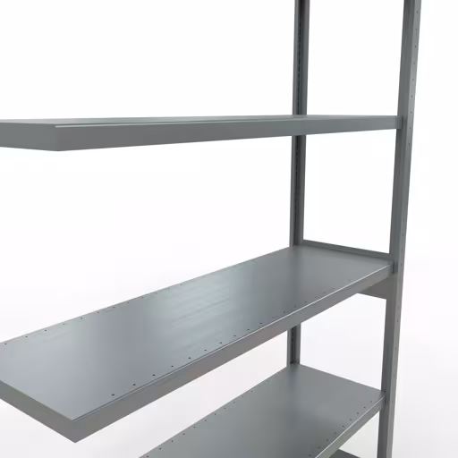 Aanbouwrekken, legbord, insteeksysteem MULTIplus250, 2500 x 1300 x 400 mm, 6 legborden, verzinkt van Schulte Lagertechnik met artikelnr. 12946-130-LR