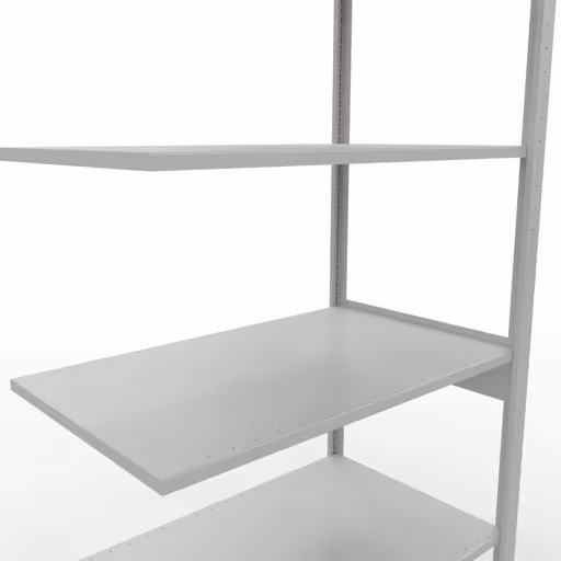 Aanbouwrek, stelling, insteeksysteem MULTIplus150, 2500 x 1000 x 600 mm, 6 legborden, RAL 7035 lichtgrijs van het merk Schulte Lagertechnik uit het assortiment insteeksysteem