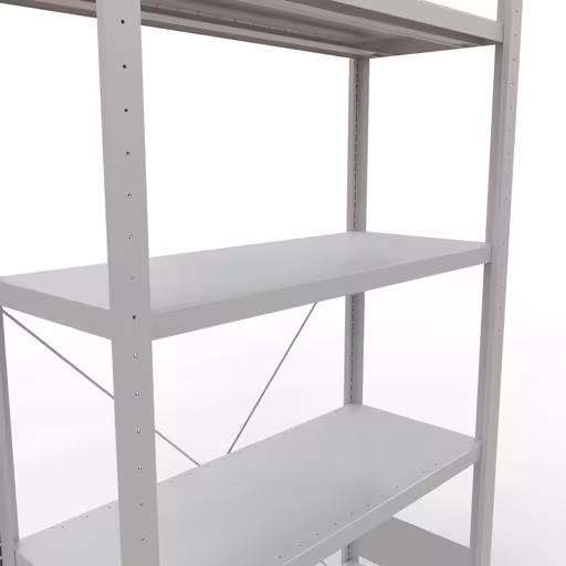 Figuur nr. 15 van het artikel basisplank, legbord, insteeksysteem MULTIplus330, 2000 x 1000 x 400 mm, 5 legborden, kruisschoor, RAL 7035 lichtgrijs uit de productgroep insteeksysteem van Schulte Lagertechnik.
