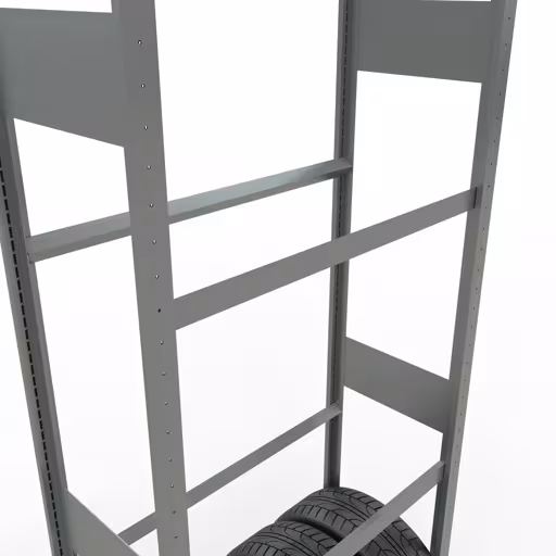 Figuur nr. 11 van het artikel basisrek, wielen-/bandenrek, 4500 x 900 x 400 mm, verzinkt, 6 opslagniveaus met 150 kg vakbelasting per niveau uit de productgroep legbordstellingen van Schulte Lagertechnik