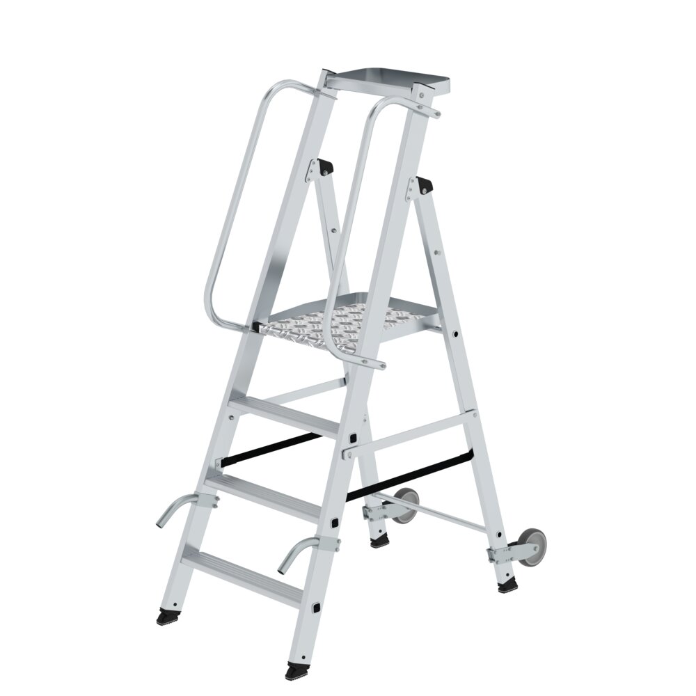 Munk platformladder met wielen en handgreep uit de categorie platformladders, artikelnummer 051084