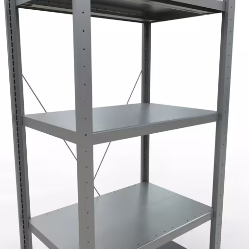 Basisplank, legplank, insteeksysteem MULTIplus250, 2000 x 750 x 500 mm (HxBxD), 5 legborden, dwarsschoor, verzinkt van Schulte Lagertechnik uit de categorie insteeksystemen