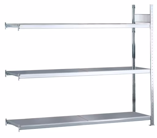 , breedvakstelling WS 2000 met stalen legborden, 2000 x 1500 x 800 mm, verzinkt, 3 niveaus, vakbelasting 400 kg, van Schulte Lagertechnik uit het assortiment breedvakstellingen