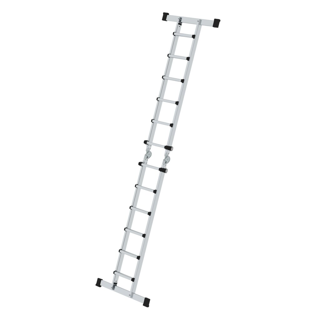 Produktbild (Abb. Ähnlich) 3813397 Munk telescoopladder 4-delig met dwarsbalk 4x6 sporten