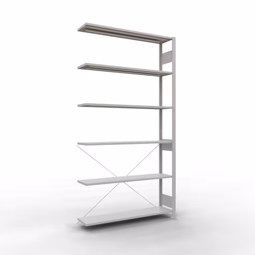 Insteeksysteem opzetplank 2500x1300x300 mm, type 150 kg, lichtgrijs, opzetplank, art.nr. 32636-130