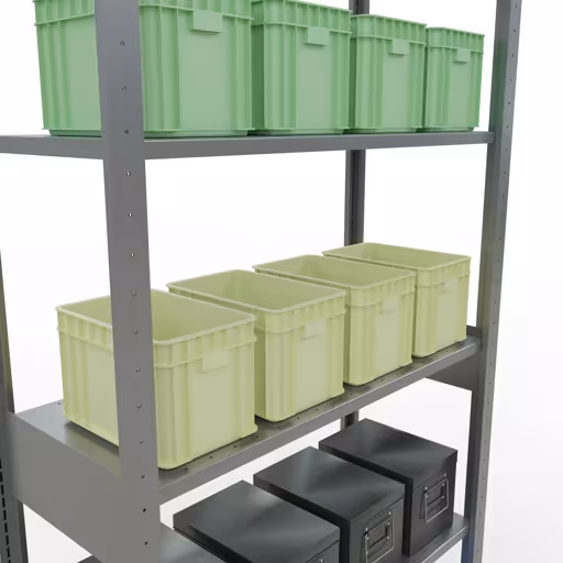 Figuur nr. 15 van het artikel basisrek, legplank-insteeksysteem MULTIplus85, 2500 x 1000 x 400 mm, 6 legborden, verzinkt uit de productgroep insteeksysteem van het merk Schulte Lagertechnik.