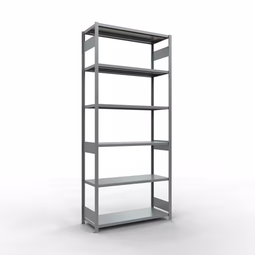 Figuur nr. 15 van het artikel basisrek, legbord, insteeksysteem MULTIplus250, 3000 x 1300 x 500 mm, 7 legborden, lengtestangen, verzinkt uit de insteeksysteem productgroep van Schulte Lagertechnik.