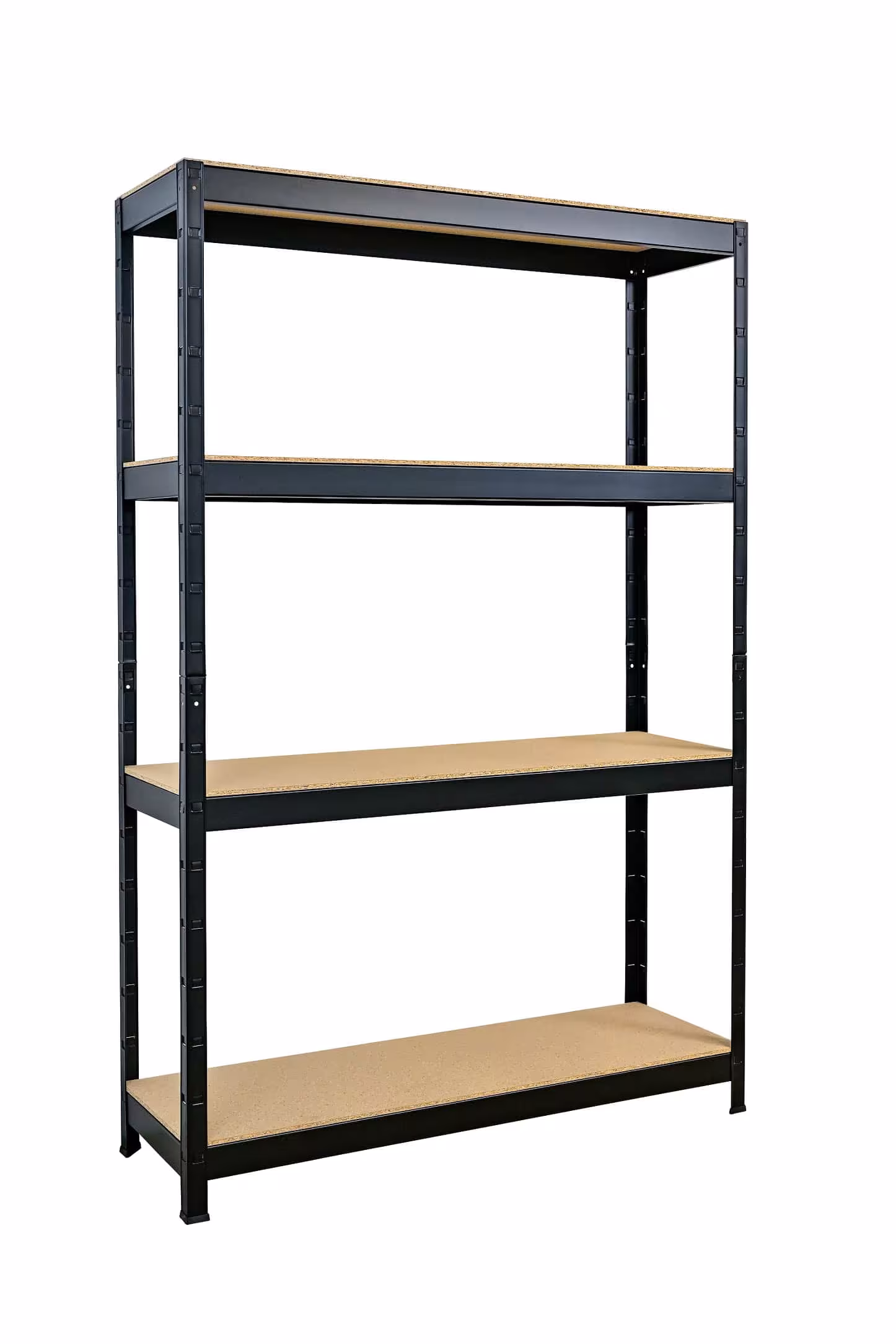 SCHULTE Regalwelt zware plank met 4 houten planken, 180x120x40 cm (HxBxD), zwart, zware planken, art.nr. R4102-04-16-PEFC