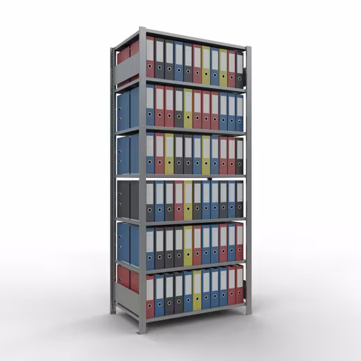 Productafbeelding nr. 13 van het artikel basisplank, kantoorplank, insteeksysteem MULTIplus150, 2300 x 1000 x 600 mm, 7 planken, lengtestangen, verzinkt, zonder middenaanslag Afbeelding nr. 13 van het artikel, kantoorrekken, insteeksysteem MULTIplus150, 2300 x 1000 x 600 mm, 7 legborden, verzinkt, zonder middenaanslag uit de productgroep kantoorrekken van Schulte Lagertechnik