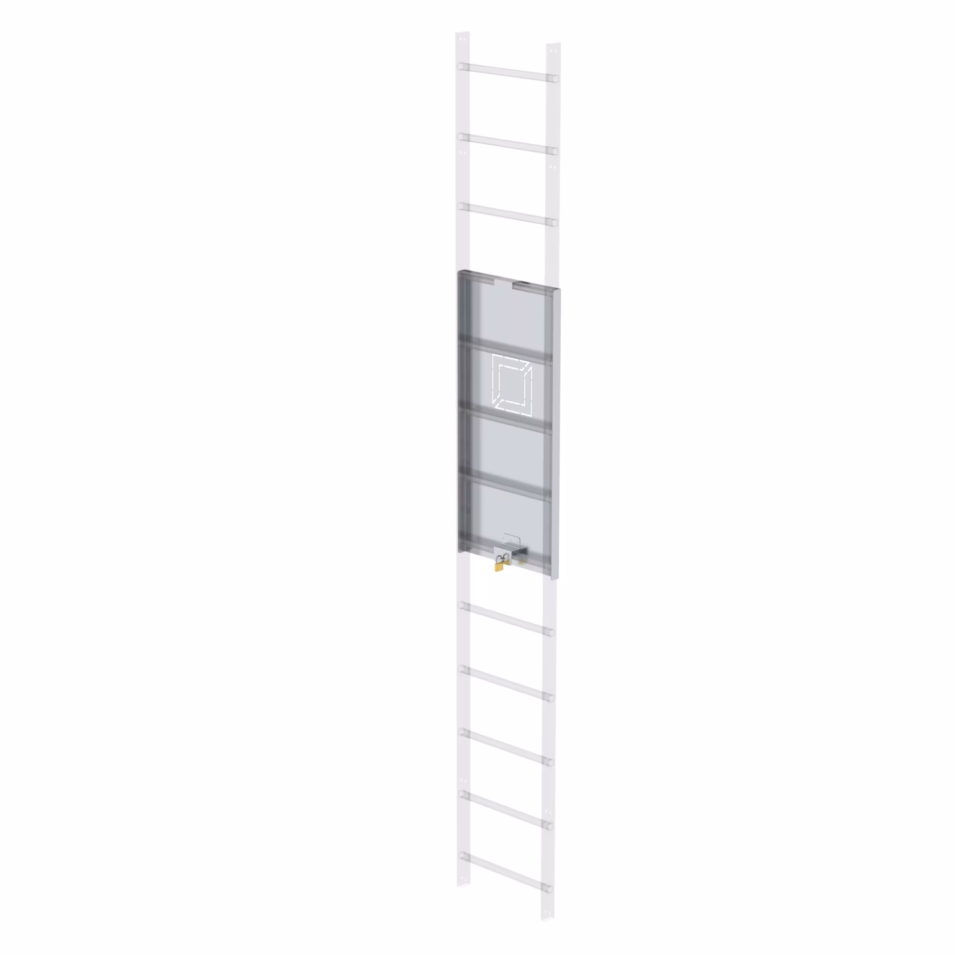 Toegangsbarrière, afsluitbaar, aluminium blind, hoogte 1190 mm van Munk uit de categorie vaste ladders & schachtladders