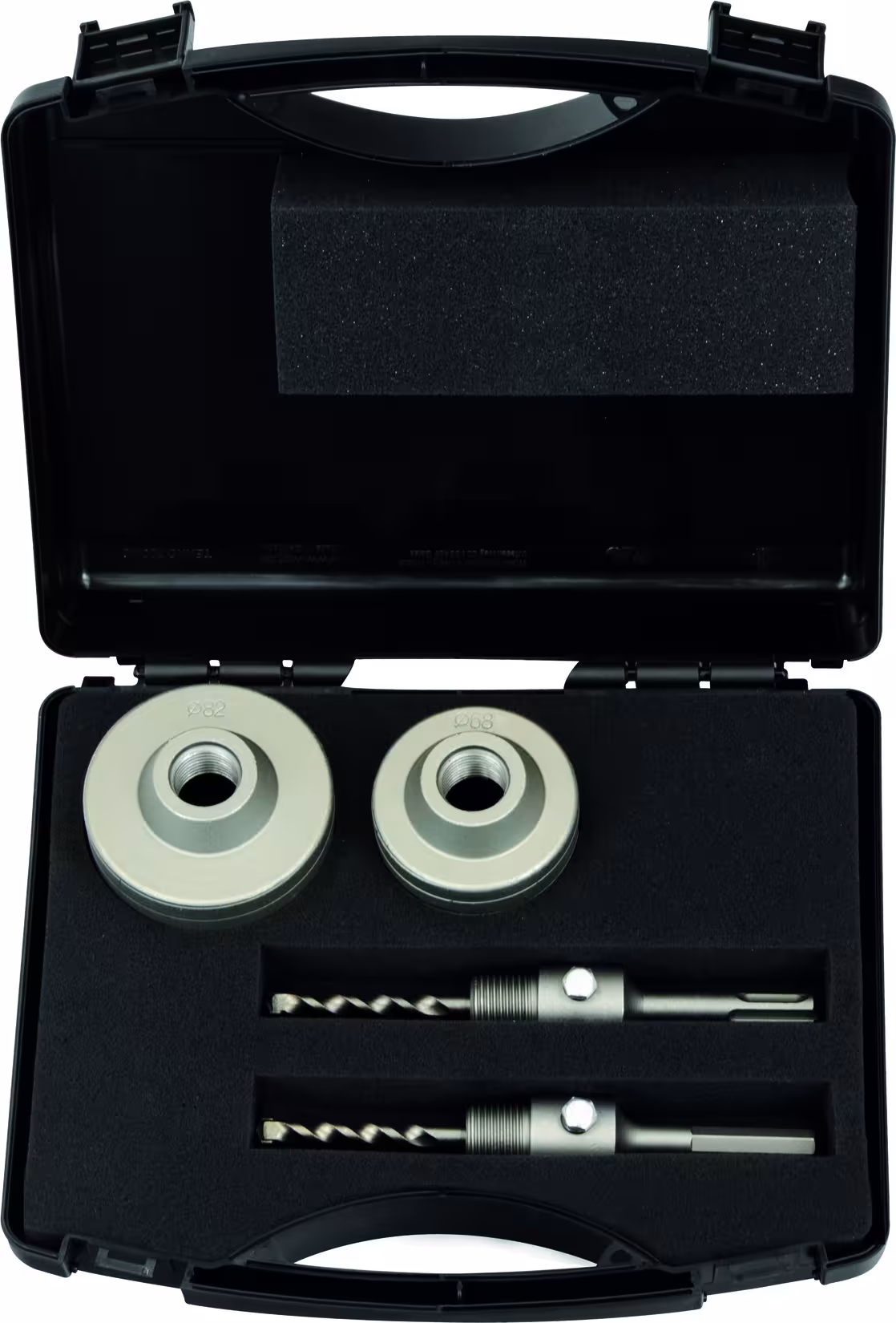 Klopboorset 68/82 mm opname. (SDS-plus / zeskant) + centerboorhouder M22 van PROJAHN uit het assortiment machineaccessoires