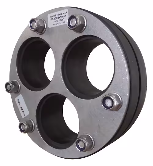Pressio Multi 150/3 x 50mm RVS V2A gesloten kabelwartel van het merk 4 pijps uit het assortiment muurdoorvoeren