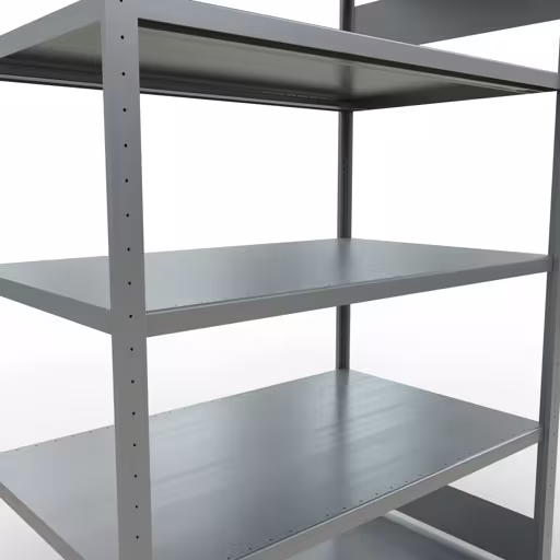 Basisplank, legbord, insteeksysteem MULTIplus250, 2000 x 1300 x 800 mm, 5 legborden, lengtestangen, verzinkt van Schulte Lagertechnik uit het assortiment insteeksysteem
