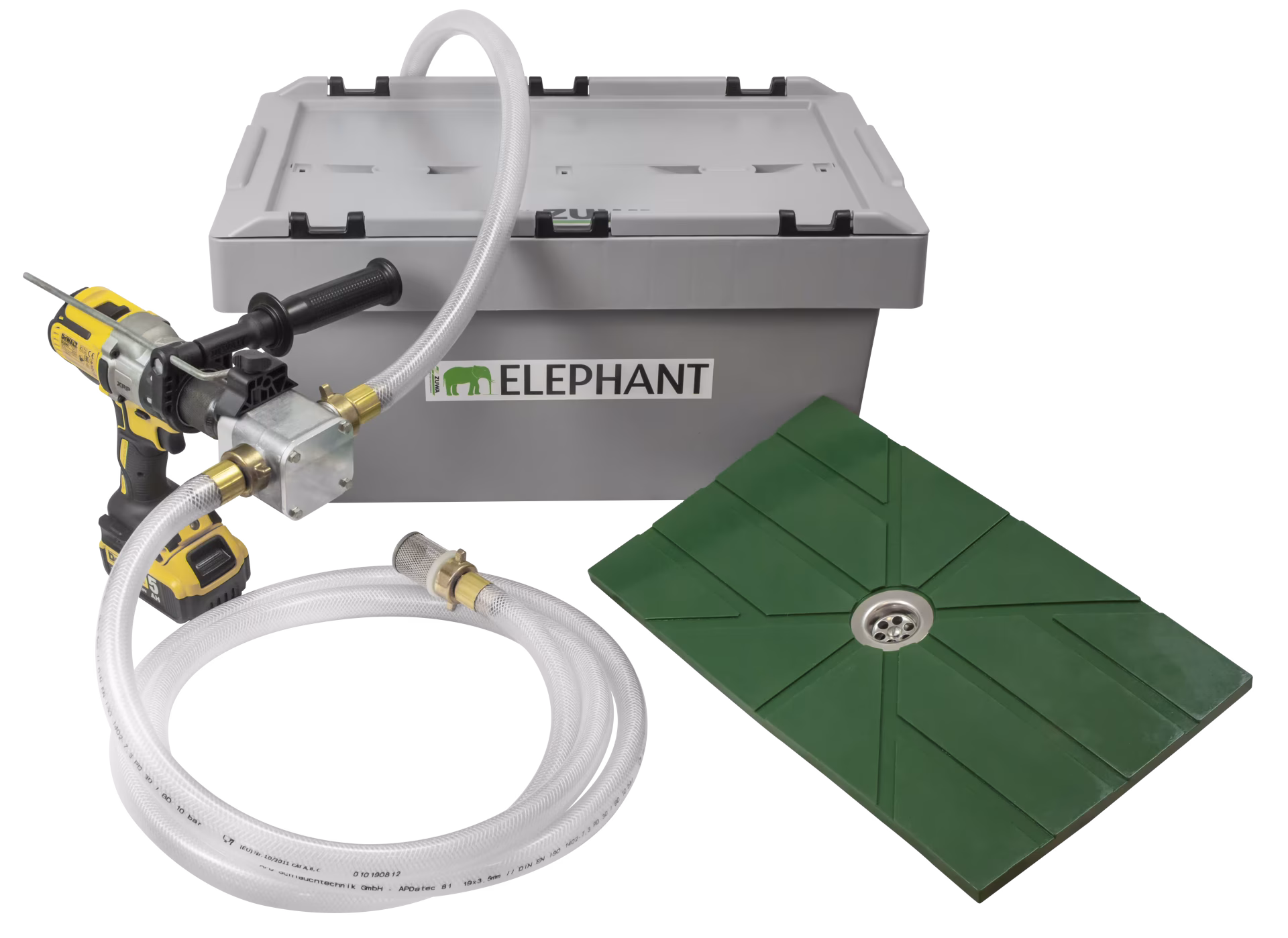 ELEPHANT zuigset met platte zuigmat van ZUWA uit het assortiment pomptechniek