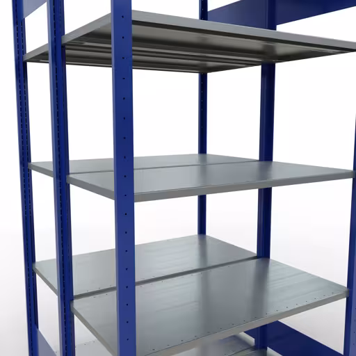 Extra afbeelding van het artikel Basisplank, dubbele plank, plankinsteeksysteem MULTIplus150, 2000 x 1000 x (2x500) mm, 2x5 planken, lengtestangen, RAL 5010 gentiaanblauw uit dubbele planken