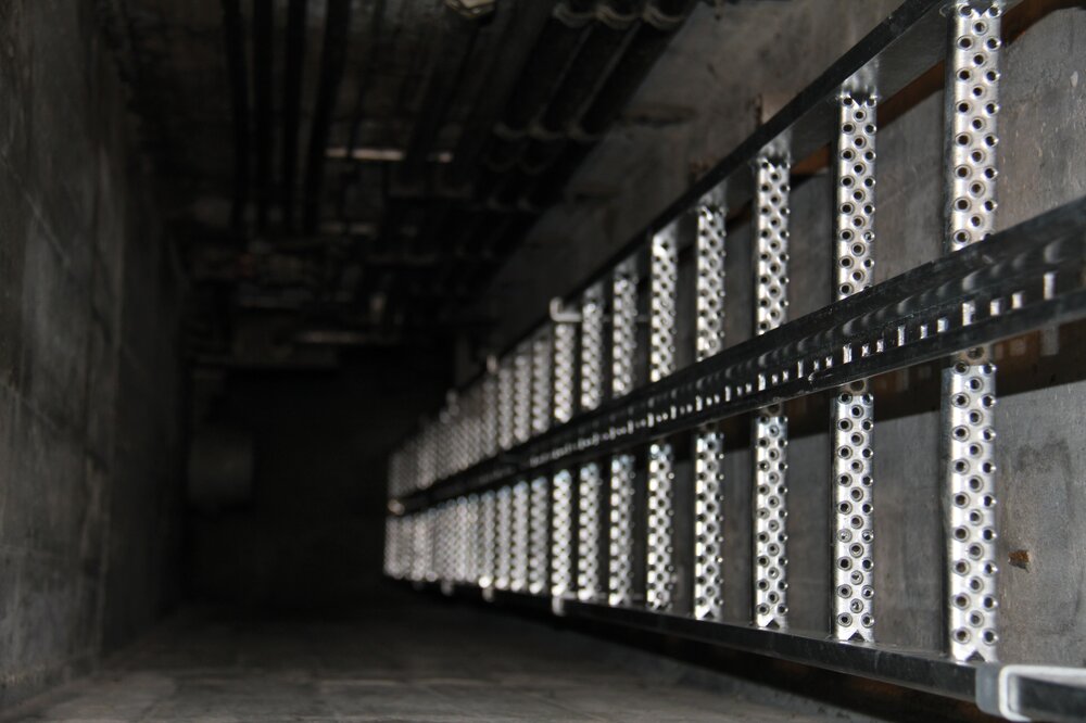 Munk schachtladder roestvrij staal V4A 300mm vrije breedte 4 sporten