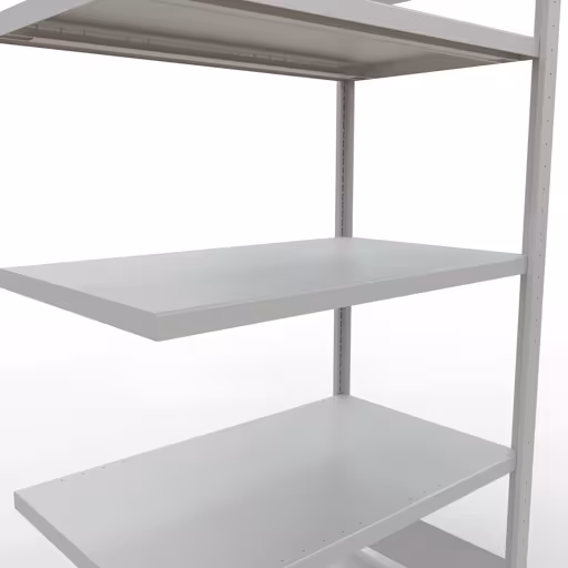 Afbeelding nr. 11 van het artikel aanbouwrekken, stellingrekken, insteeksysteem MULTIplus330, 2000 x 1000 x 600 mm, 5 legborden, lengtestangen, RAL 7035 lichtgrijs uit de productgroep insteeksysteem van het merk Schulte Lagertechnik