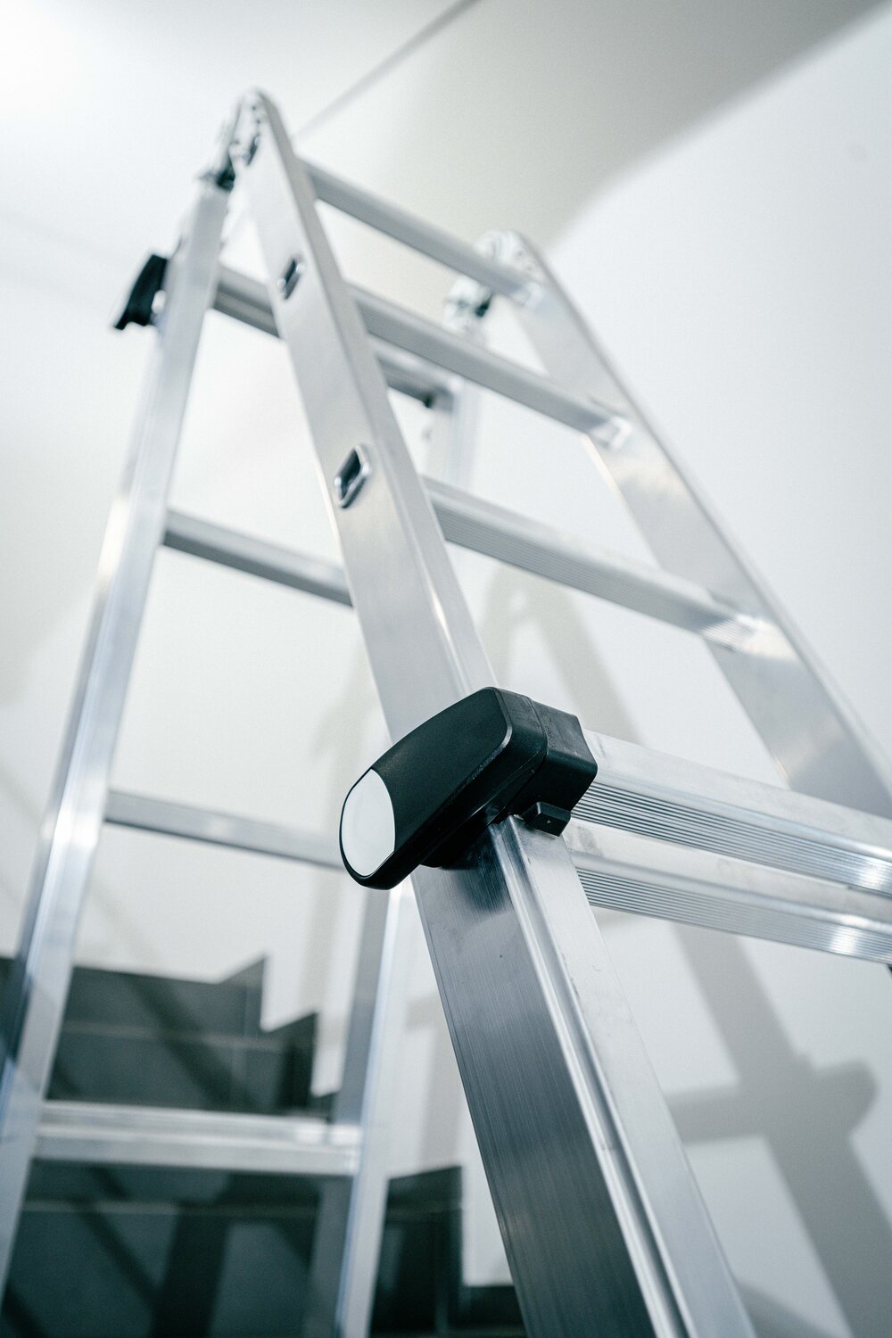 Munk telescoopladder 4-delig met dwarsbalk 4x3 sporten