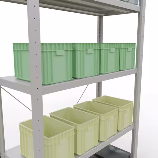 Basisplank, legbord, insteeksysteem MULTIplus250, 2000 x 1000 x 400 mm, 5 planken, kruisschoor, RAL 7035 lichtgrijs van Schulte Lagertechnik uit het assortiment insteeksysteem