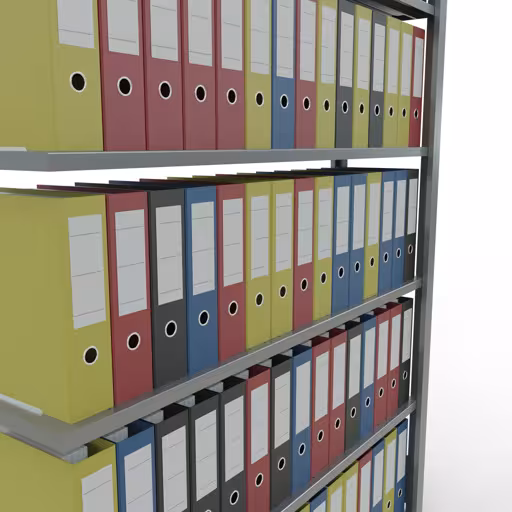 Afbeelding nr. 14 van het artikel, kantoorreksysteem MULTIplus85, 2000 x 1300 x 300 mm, 6 legborden, verzinkt, met aanslagbeugel uit de productgroep kantoorrekken van Schulte Lagertechnik