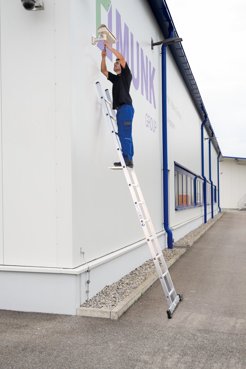Enkele Munk-ladder met standaard spreidstang 12 sporten