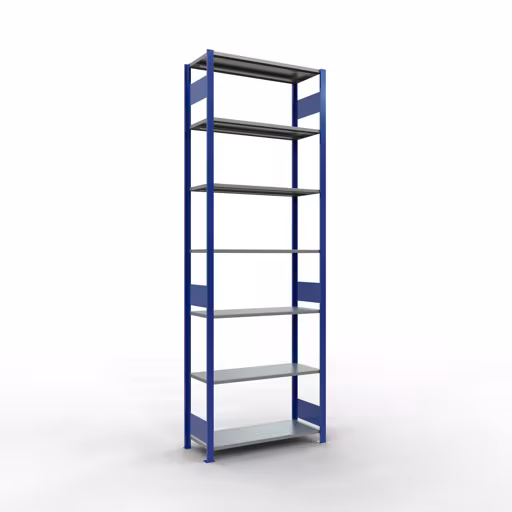 Figuur nr. 14 van het artikel basisrek, legplank-insteeksysteem MULTIplus85, 3000 x 1000 x 400 mm, 7 legborden, RAL 5010 gentiaanblauw uit de productgroep insteeksysteem van het merk Schulte Lagertechnik.