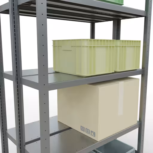Productafbeelding nr. 14 van het artikel basisplank, dubbele plank, legbord, insteeksysteem MULTIplus250, 2000 x 1000 x (2x300) mm, 2x5 legborden, verzinkt uit het assortiment legborden van het merk Schulte Lagertechnik