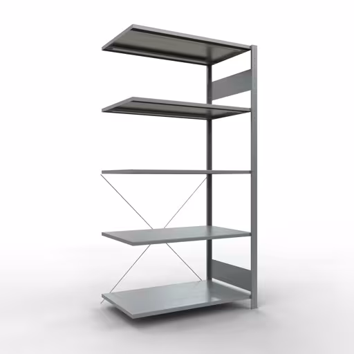 Figuur nr. 13 van het artikel aanbouwrekken, legbordstellingen, insteeksysteem MULTIplus85, 2000 x 1000 x 600 mm, 5 legborden, verzinkt uit de productgroep insteeksysteem van het merk Schulte Lagertechnik.