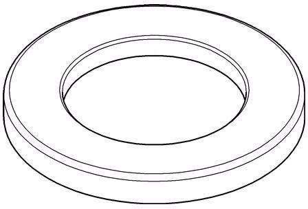 GROHE basisplaat 48165 voor ééngats wastafel-/bidetmengkranen chroom