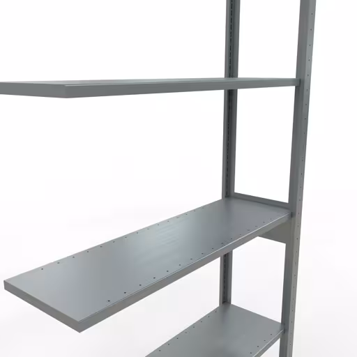 Aanbouwrekken, rekken, insteeksysteem MULTIplus150, 2500 x 1000 x 300 mm, 6 legborden, lengtestangen, verzinkt van Schulte Lagertechnik uit het assortiment insteeksysteem