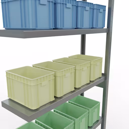 Afbeelding nr. 15 van het artikel aanbouwrekken, legbordstellingen, insteeksysteem MULTIplus330, 2500 x 1000 x 300 mm, 6 legborden, lengtestangen, verzinkt uit de productgroep insteeksysteem van Schulte Lagertechnik