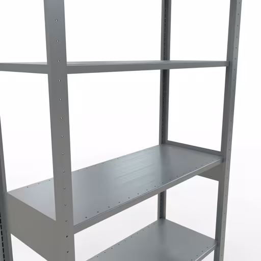 Basisplank, legbord, insteeksysteem MULTIplus150, 2500 x 1000 x 400 mm, 6 legborden, lengtestangen, verzinkt van Schulte Lagertechnik met het artikelnr. 12741-LR