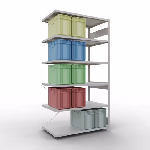 Figuur nr. 10 van het artikel insteeksysteem opzetplank 2500x1300x800 mm, type 250 kg, lichtgrijs uit de productgroep insteeksysteem van het merk Schulte Lagertechnik.