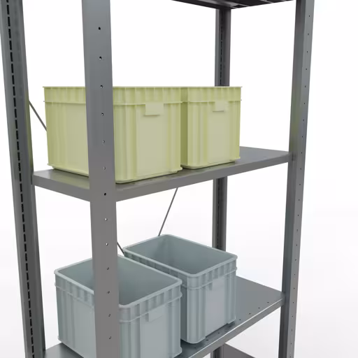 Basisplank, legplank, insteeksysteem MULTIplus150, 2000 x 750 x 300 mm (HxBxD), 5 legborden, kruisschoor, verzinkt uit de categorie basisplanken met de GTIN 4004514204806 Basisplank, legbord, insteeksysteem MULTIplus150, 2000 x 750 x 300 mm, 5 legborden, kruisschoor, verzinkt van Schulte Lagertechnik uit het assortiment insteeksysteem