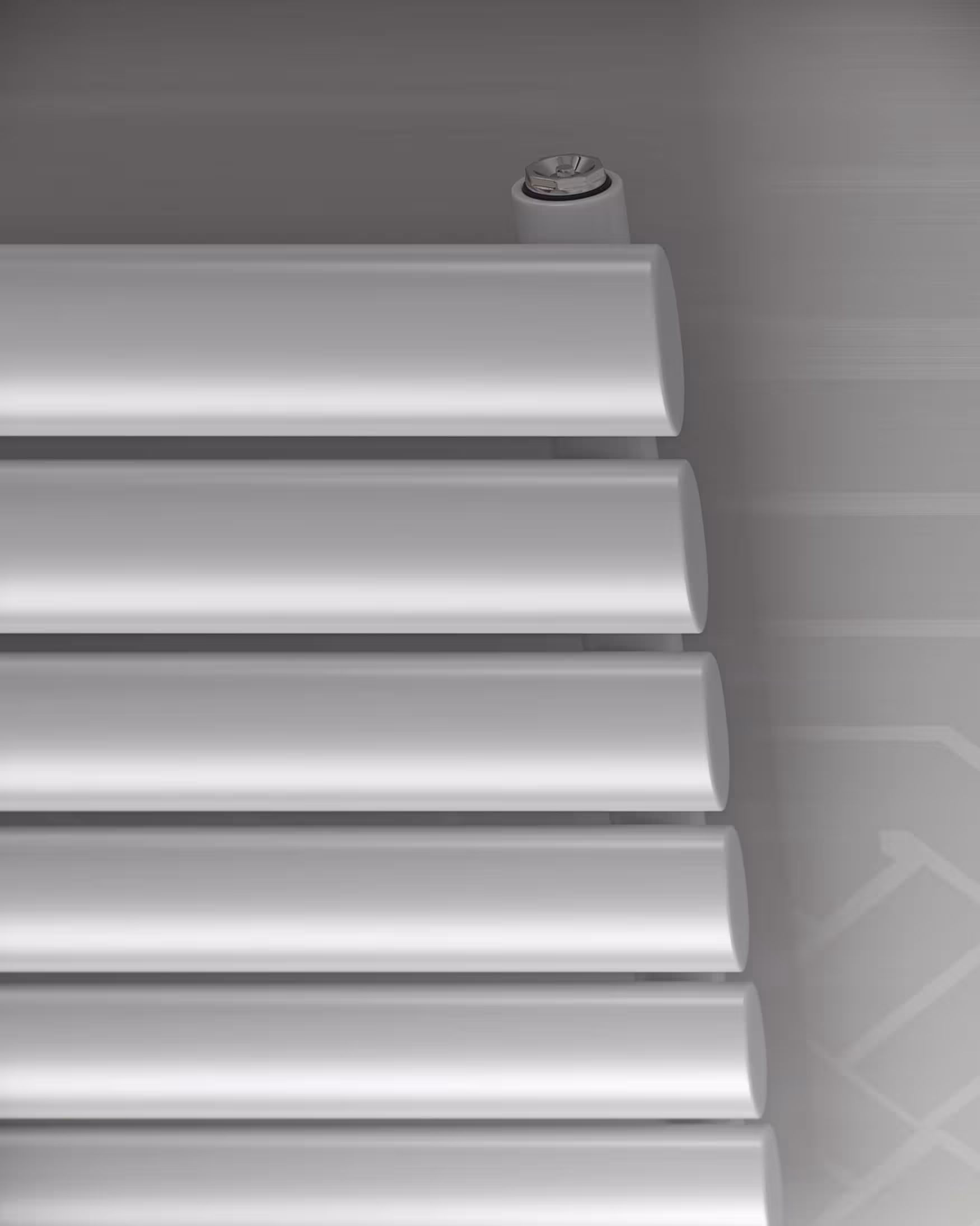 Fortuna horizontale kamerradiator 584 mm x 1000 mm 629 watt wit RAL 9003 van het merk Ximax uit de categorie radiatoren